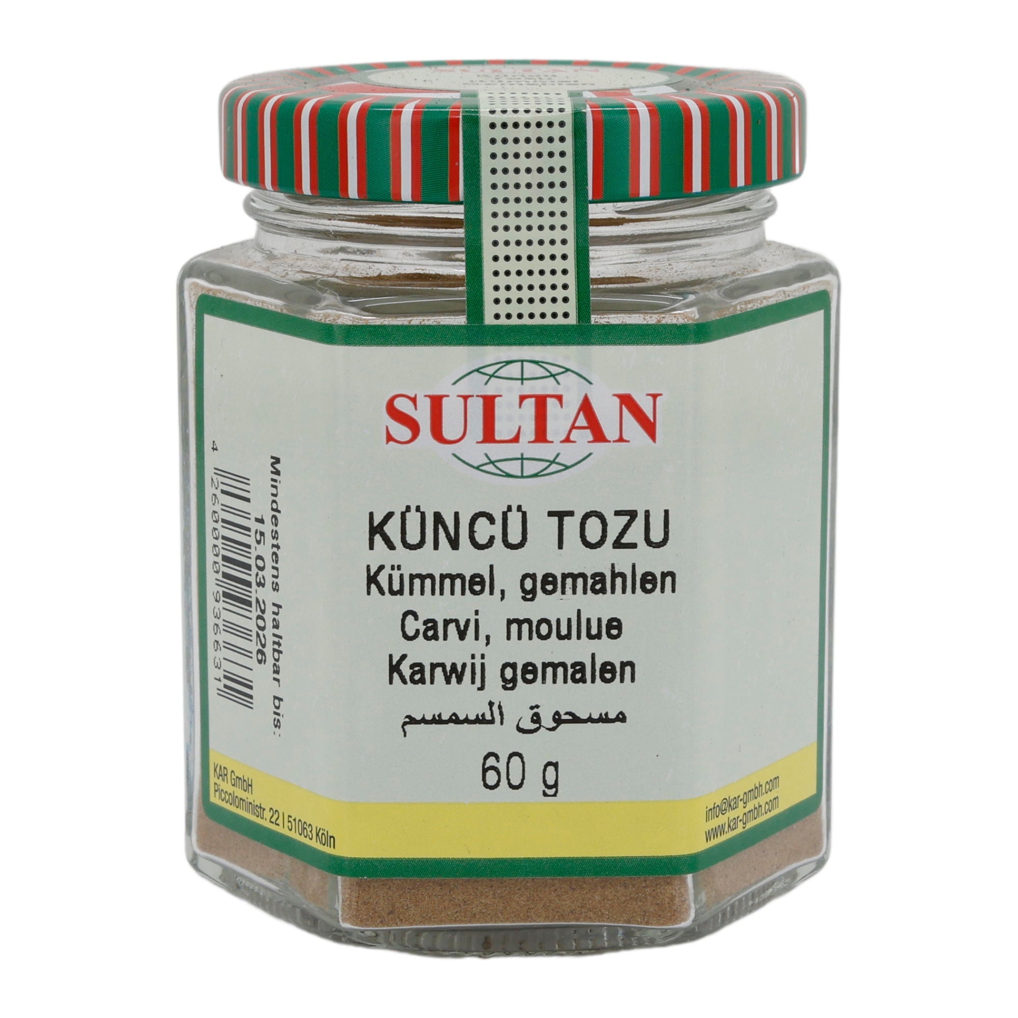 Kümmel Sultan | Gemahlen | Aromatisch, für Brot & herzhafte Speisen | 60 g SULTAN